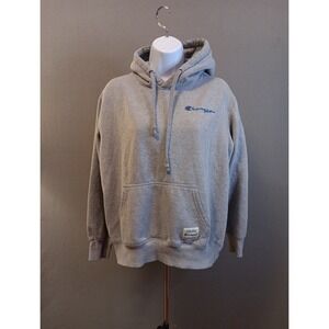 Vintage Champion Hoodie Sweatshirt Womans Large Gray Heavy Pullover